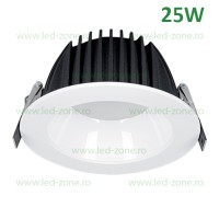 SPOTURI LED DE SIGURANTA - Reduceri Spot LED 25W Rotund LZ01 Negru-Alb Emergenta Promotie